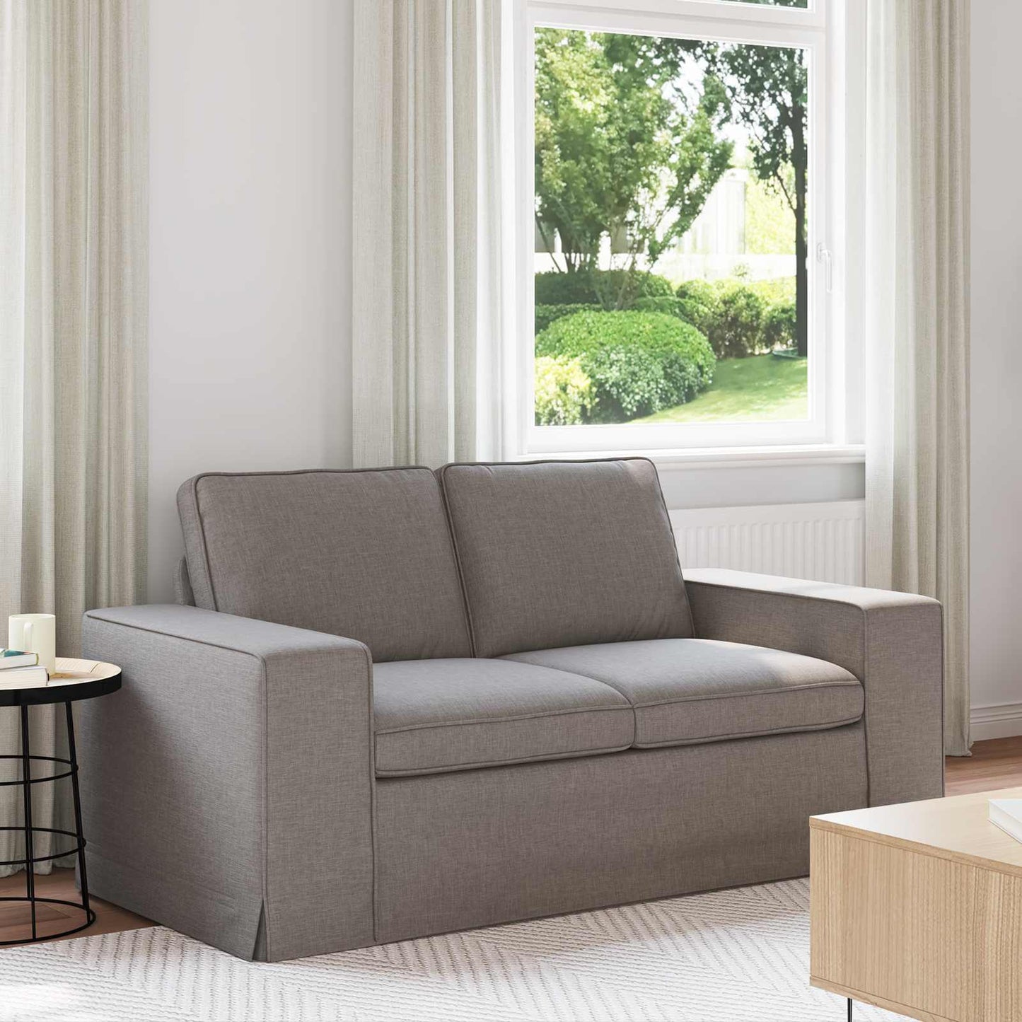 Bank Taupe 162 x 80 x 82 cm Metaal