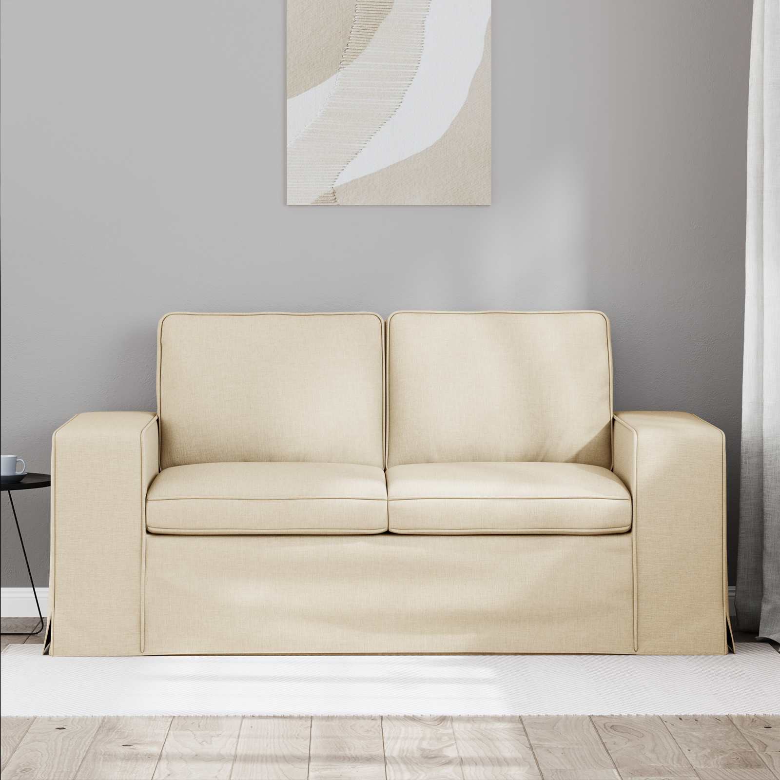 Bank Crème 162 x 80 x 82 cm Metaal