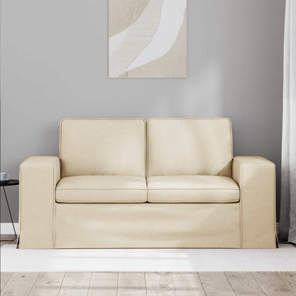 Bank Crème 162 x 80 x 82 cm Metaal