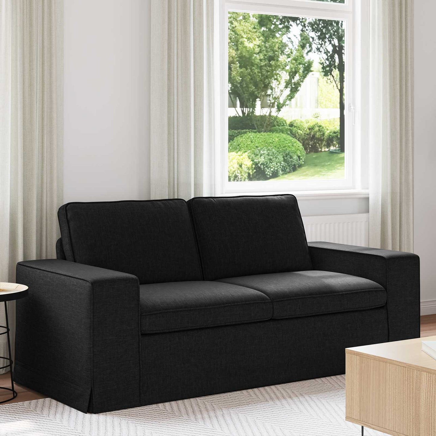 Bank Zwart 182 x 80 x 82 cm Metaal