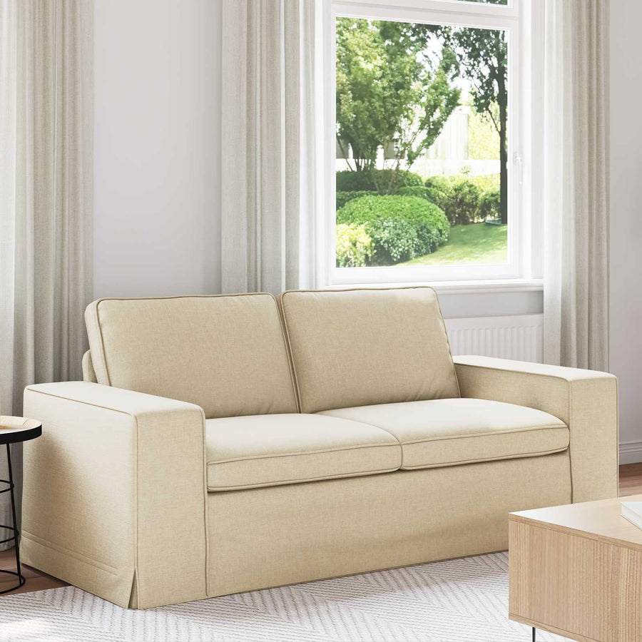 Bank Crème 182 x 80 x 82 cm Metaal