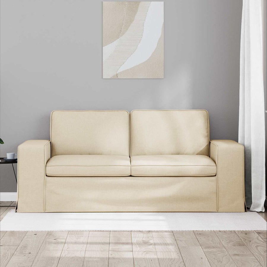 Bank Crème 182 x 80 x 82 cm Metaal