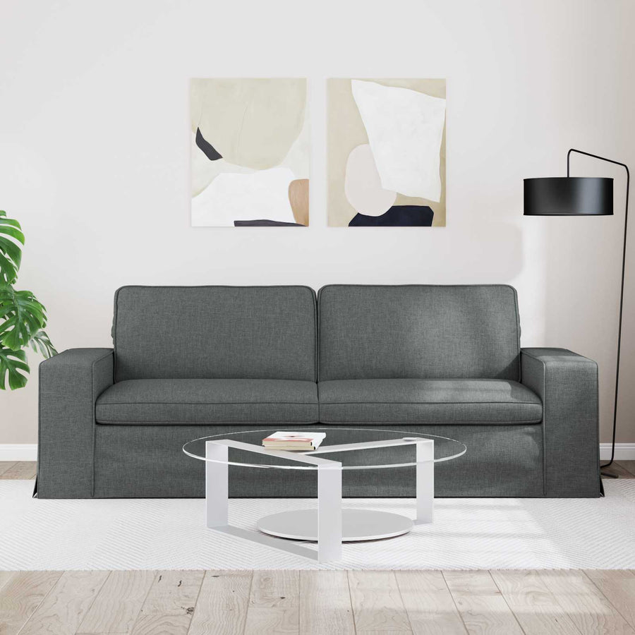 Bank Donkergrijs 222 x 80 x 82 cm Metaal