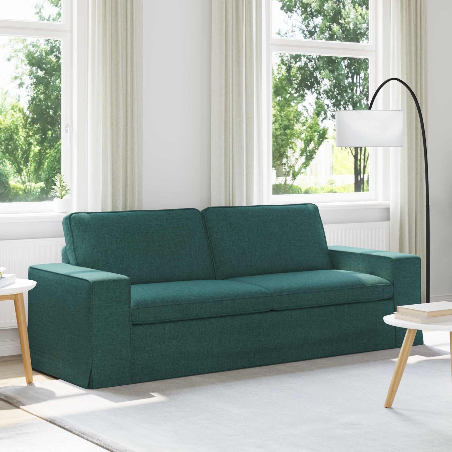 Bank Donkergroen 222 x 80 x 82 cm Metaal