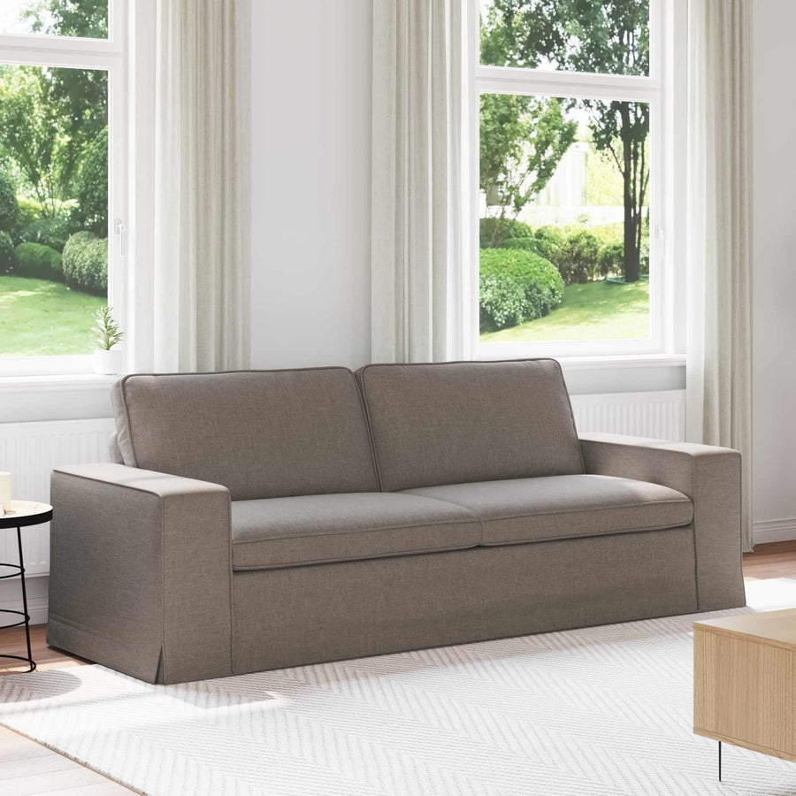 Bank Taupe 222 x 80 x 82 cm Metaal