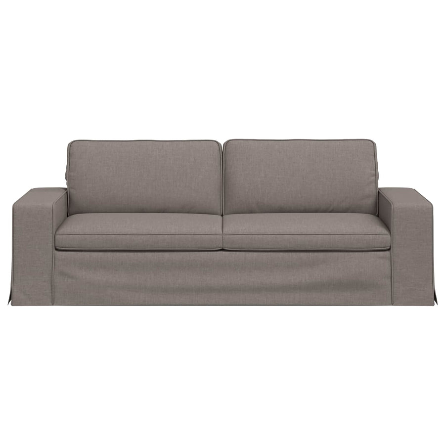 Bank Taupe 222 x 80 x 82 cm Metaal