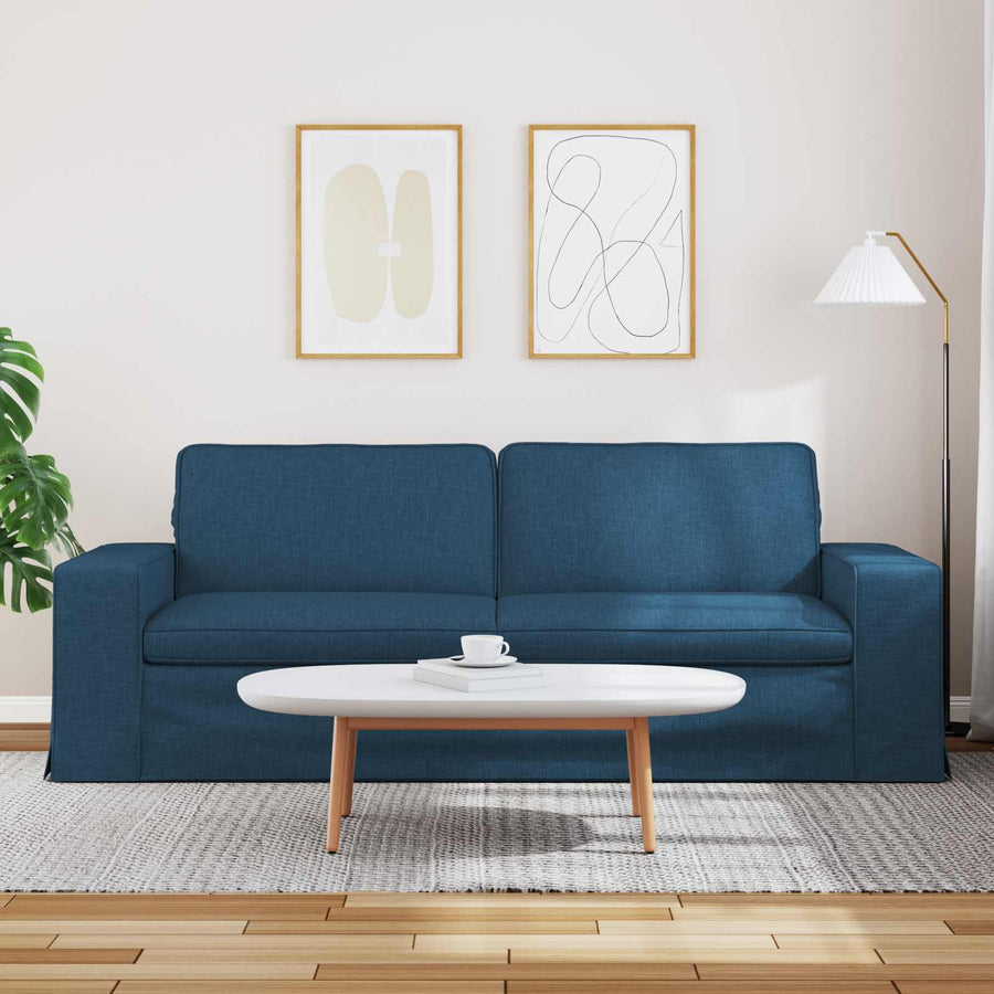 Bank Blauw 222 x 80 x 82 cm Metaal