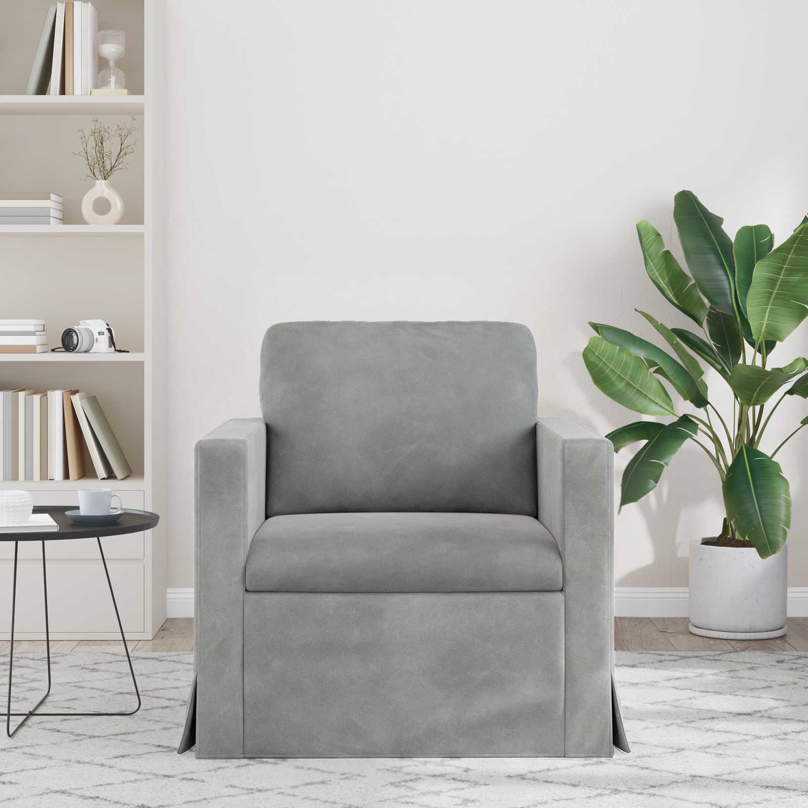 Bank Lichtgrijs Totale afmetingen: 78 x 78 x 80 cm (B x D x H)