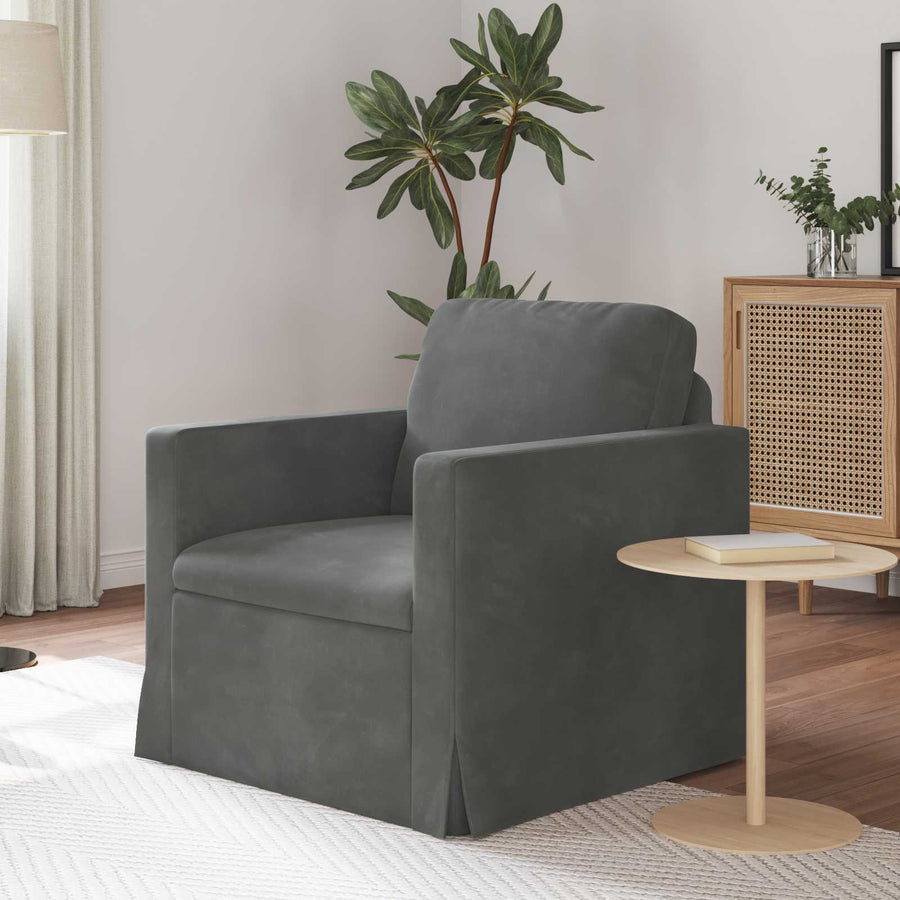 Bank Donkergrijs Totale afmetingen: 78 x 78 x 80 cm (B x D x H)