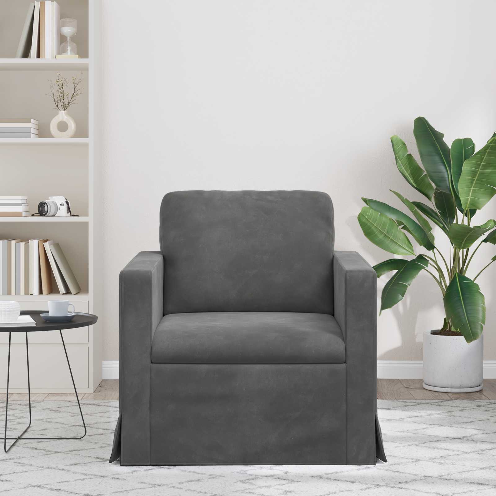 Bank Donkergrijs Totale afmetingen: 78 x 78 x 80 cm (B x D x H)