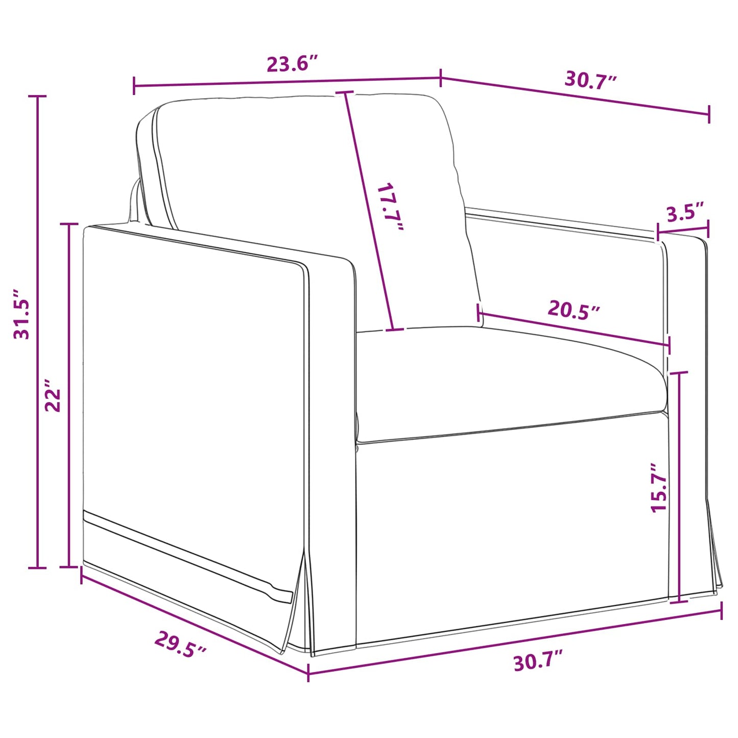 Bank Donkergrijs Totale afmetingen: 78 x 78 x 80 cm (B x D x H)