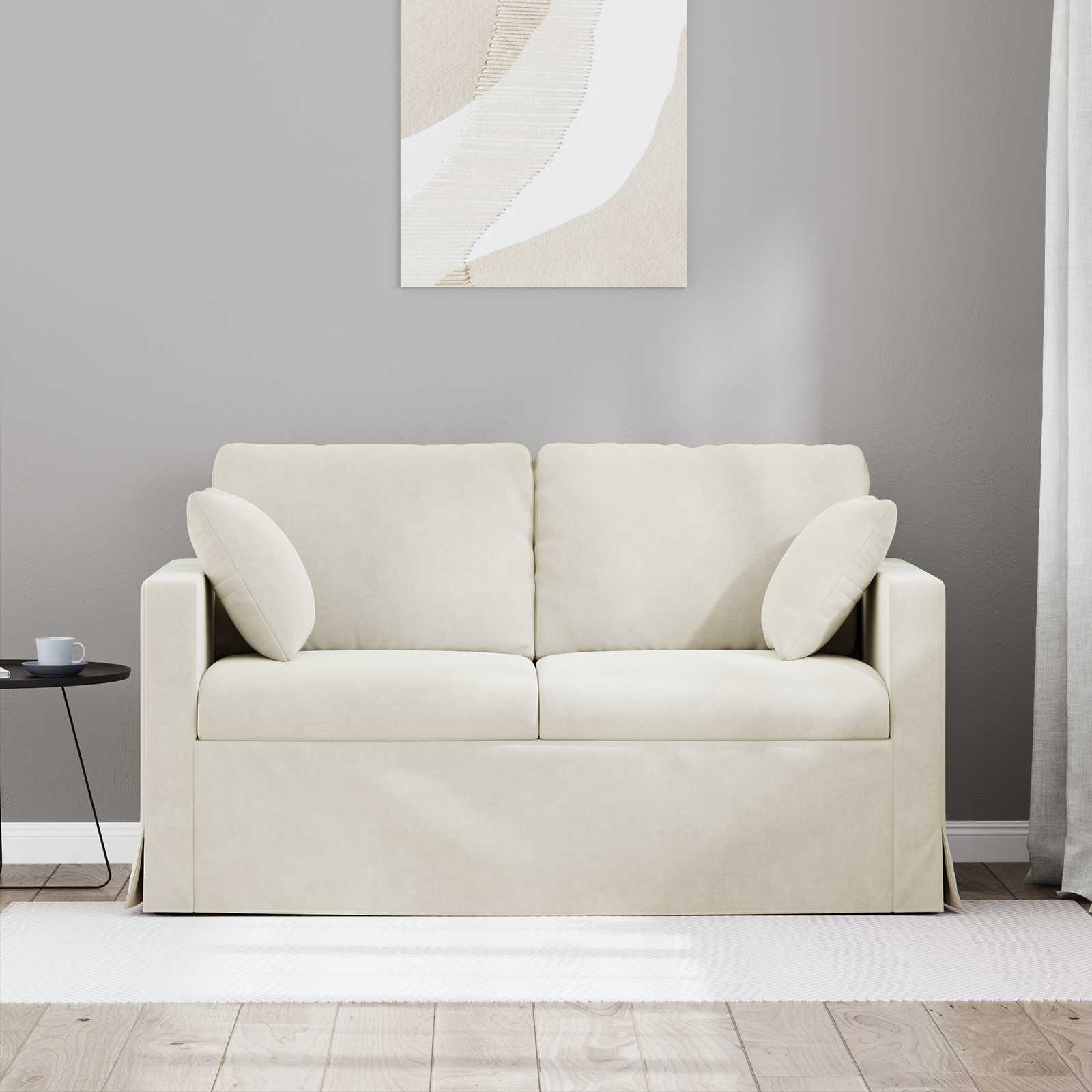 Bank Crème Totale afmetingen: 138 x 78 x 80 cm (B x D x H)