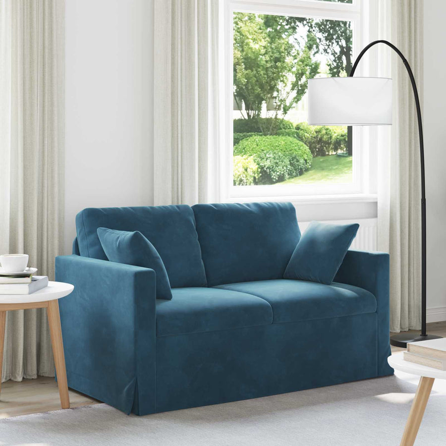 Bank 120cm Blauw Metaal