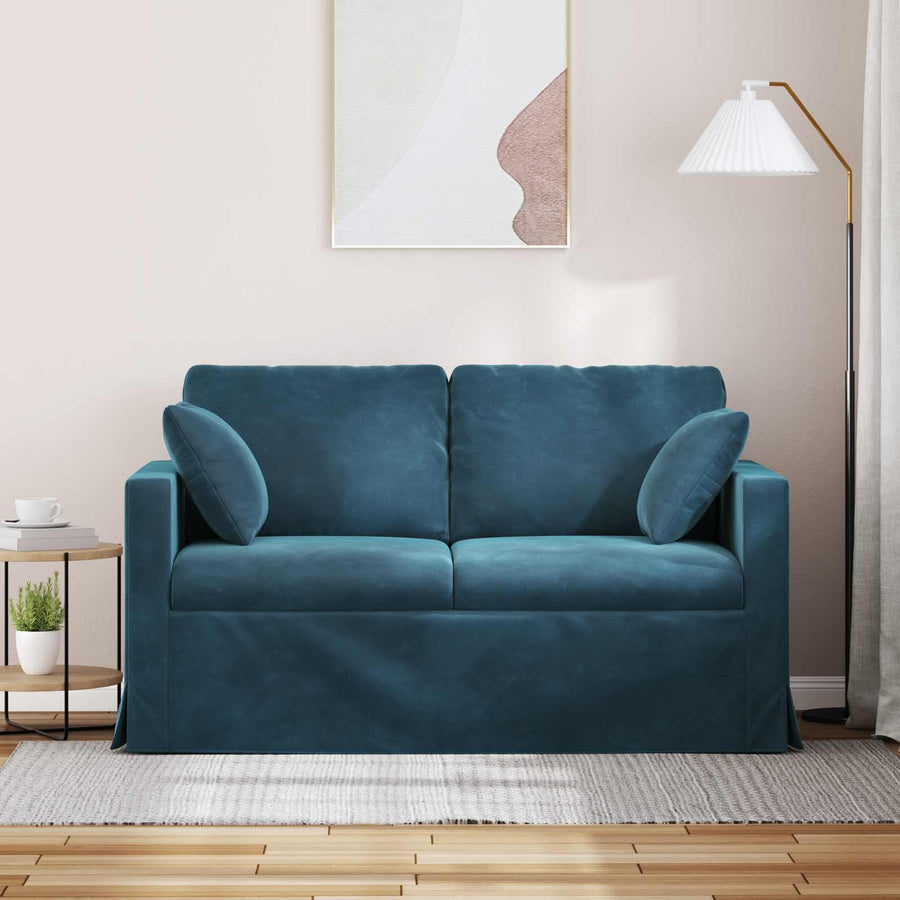 Bank 120cm Blauw Metaal