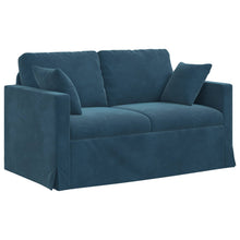 Bank 120cm Blauw Metaal