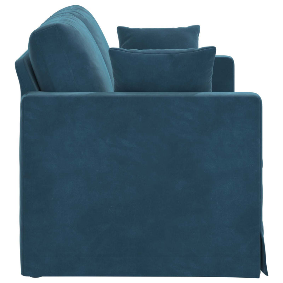 Bank 120cm Blauw Metaal
