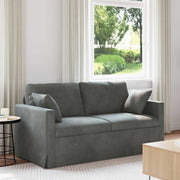 Bank donkergrijs 158x78x80 cm fluweel