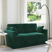 Bank donkergroen fluweel 158x78x80 cm