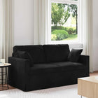 Bank zwart 158x78x80 cm fluweel