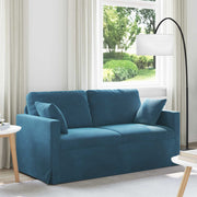 Bank blauw 158x78x80 cm fluweel