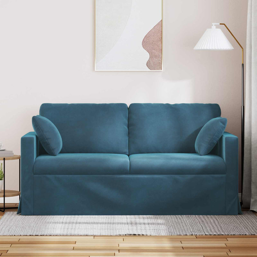 Bank Blauw 158 x 78 x 80 cm Fluweel