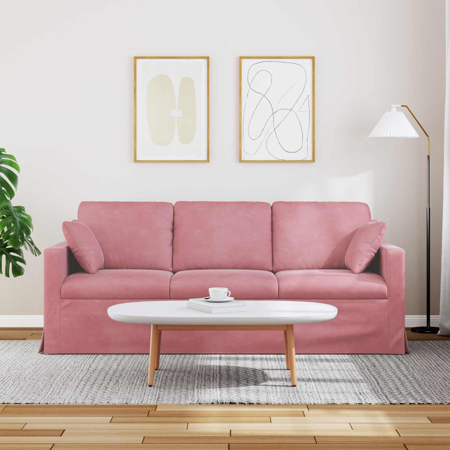 Bank 180cm Roze Metaal