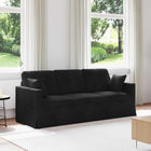 Bank zwart 198x78x80 cm fluweel