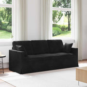 Bank zwart 198x78x80 cm fluweel