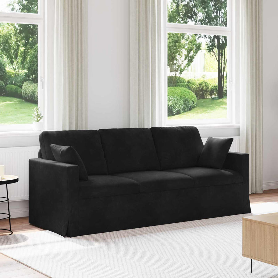 Bank 180cm Zwart Metaal