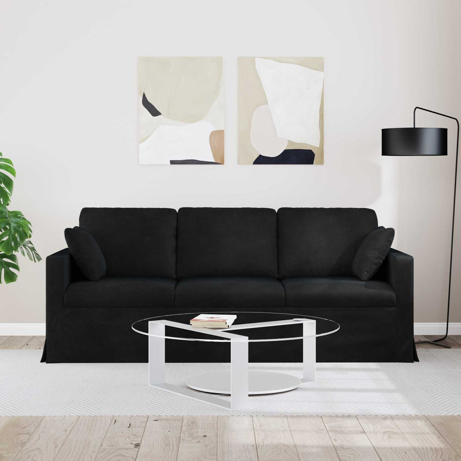Bank 180cm Zwart Metaal