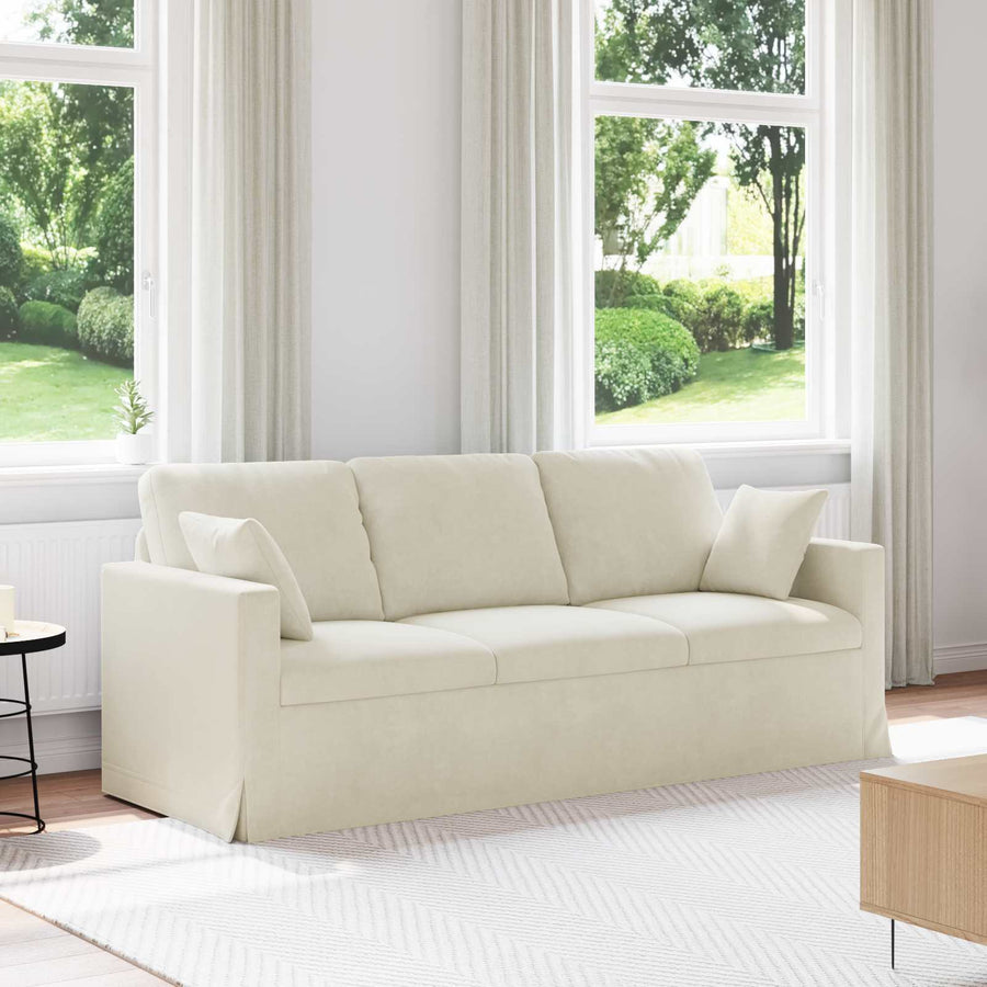 Bank Crème Totale afmetingen: 198 x 78 x 80 cm (B x D x H)