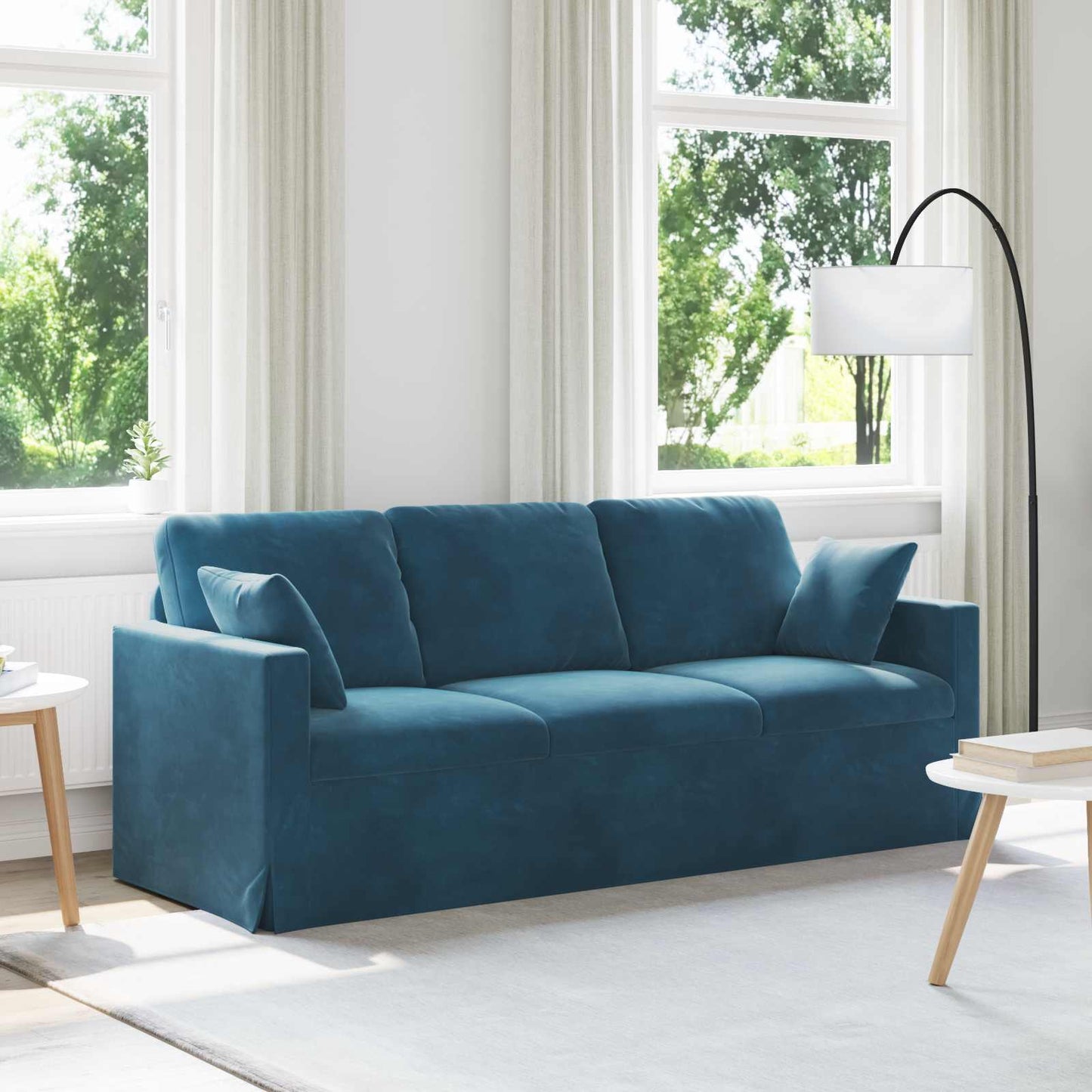 Bank 180cm Blauw Metaal