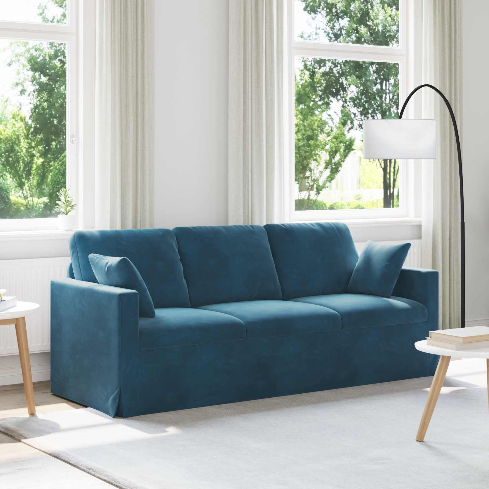 Bank 180cm Blauw Metaal