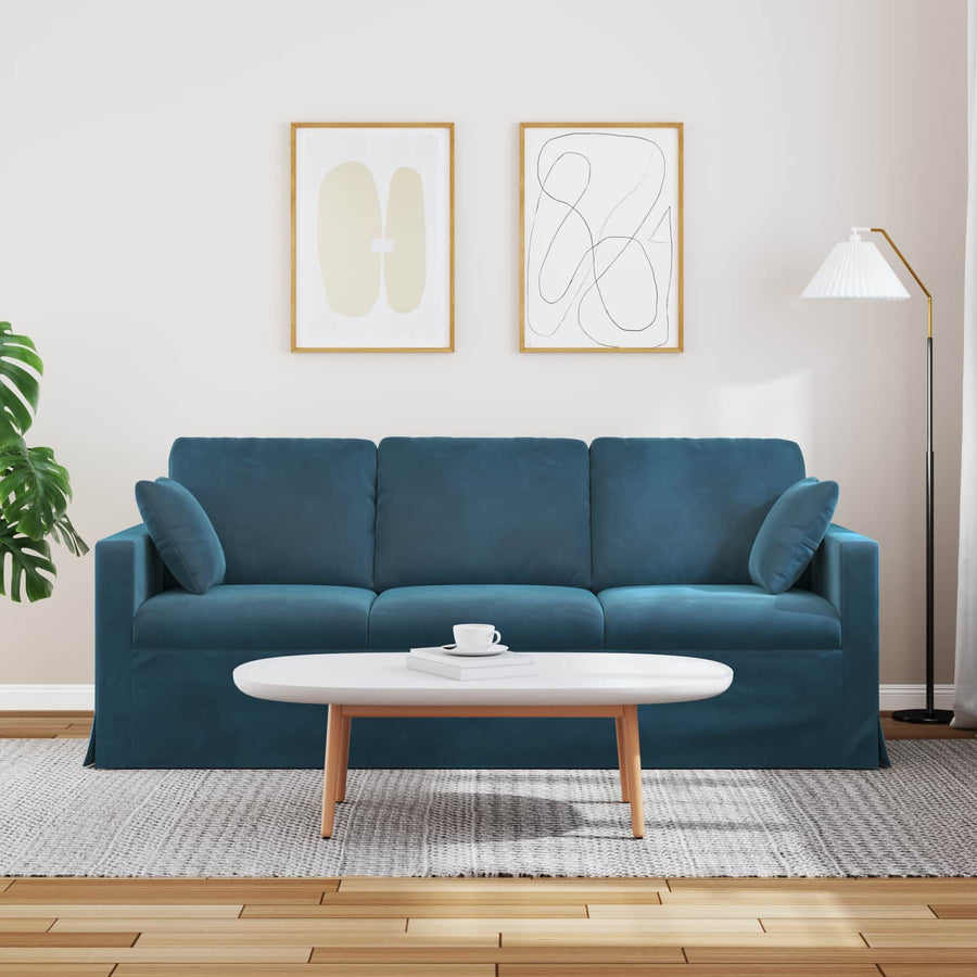 Bank 180cm Blauw Metaal