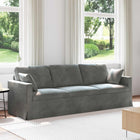 Sofa Dark Grey 228 x 78 x 80 cm Velvet