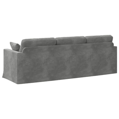 Bank Donkergrijs 228 x 78 x 80 cm Fluweel