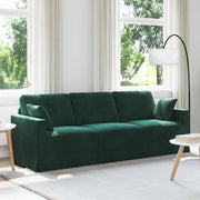 Bank donkergroen fluweel 228x78x80 cm