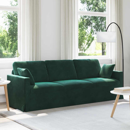 Bank Donkergroen 228 x 78 x 80 cm Fluweel