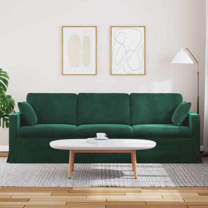Bank Donkergroen 228 x 78 x 80 cm Fluweel