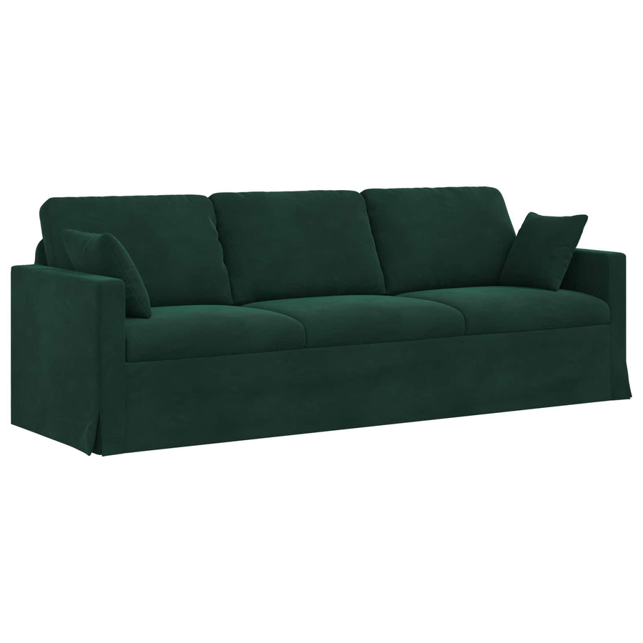Bank Donkergroen 228 x 78 x 80 cm Fluweel