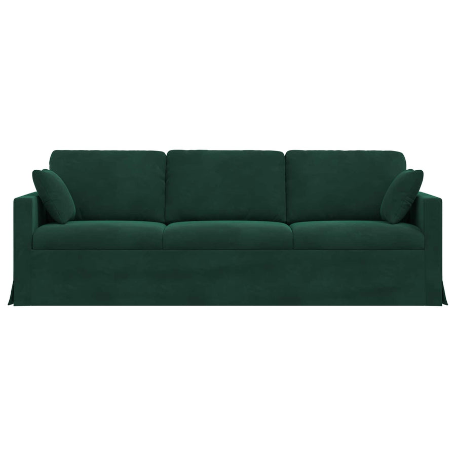 Bank Donkergroen 228 x 78 x 80 cm Fluweel