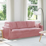 Bank roze 228x78x80 cm fluweel