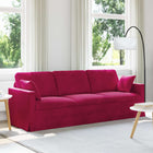 Bank wijnrood 228x78x80 cm fluweel
