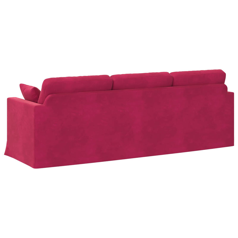 Bank Wijnrood 228 x 78 x 80 cm Fluweel