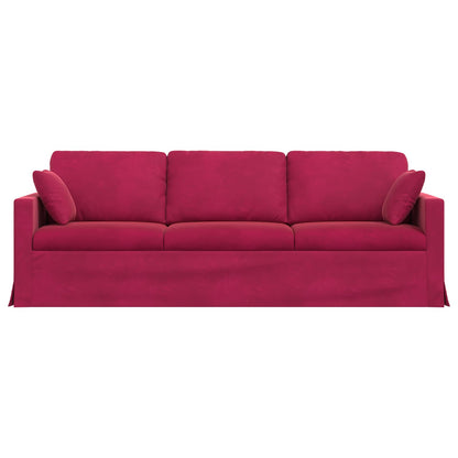 Bank Wijnrood 228 x 78 x 80 cm Fluweel