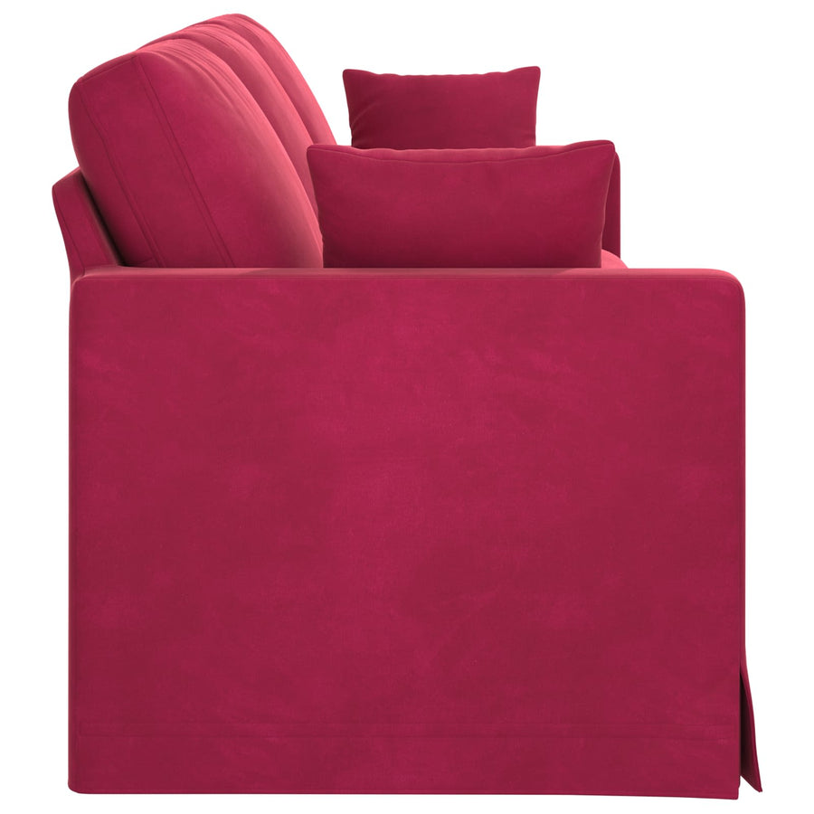 Bank Wijnrood 228 x 78 x 80 cm Fluweel