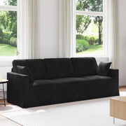 Bank zwart 228x78x80 cm fluweel