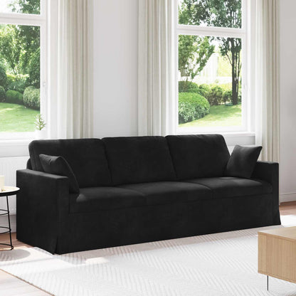 Bank Zwart 228 x 78 x 80 cm Fluweel