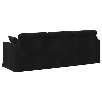 Bank Zwart 228 x 78 x 80 cm Fluweel