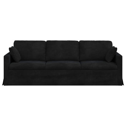 Bank Zwart 228 x 78 x 80 cm Fluweel